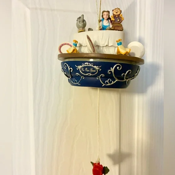 Rare Disney Magical Moments 2008 Belle Spinning Ornament Be Our Guest - Picture 3 of 8